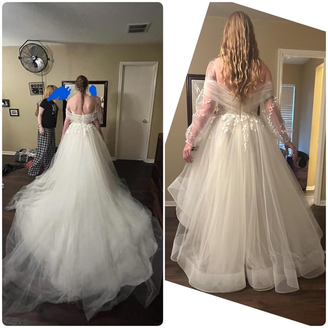 Dress alteration before and after
